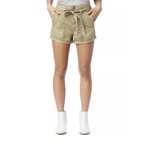 Sam Edelman Utility Shorts Trouser Women's Size 6/28 Khaki Tie Waist Pockets